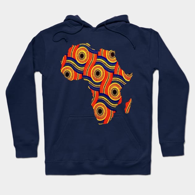 African Patterns | Black History Month Juneteenth African Continent with Custom Design Hoodie by Panafrican Studies Group